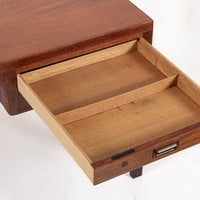 Large Mid Century Danish Modern Mahogany Wood Executive Desk