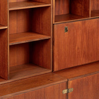 Mid-Century Danish Teak Wall Unit Bookcase by Peter Løvig Nielsen, Pair, 1960s