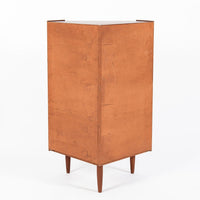 Mid Century Danish Teak Wood Corner Bar Cabinet 1960s