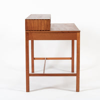 Exceptional Mid Century Danish Teak Writing Desk with Hutch