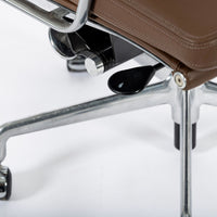 Eames for Herman Miller Tall Brown Leather Desk Chair Soft Pad