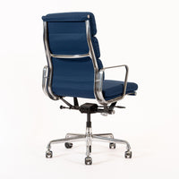 Herman Miller Eames Tall Navy Blue Fabric Desk Chair Soft Pad