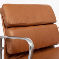 Mid Century Brown Leather Office Chairs by Eames for Herman Miller