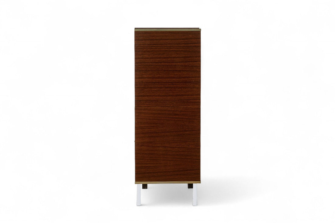 Exceptional Vintage Mid Century French Teak Wall Unit Cabinet