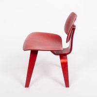 Mid Century DCW Red Plywood Chair by by Eames for Herman Miller