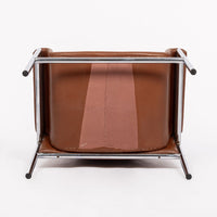 Mid Century Caramel Brown Leather Lounge Chairs by Stendig 1960s