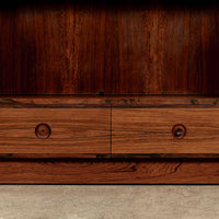 Mid-Century Swedish Rosewood Bookcase Dropdown Wall Unit by Bertil Fridhagen for Bodafors, 1960s