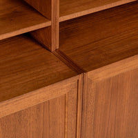 Pair Mid-Century Swedish Modern Teak Bookcase Cabinets, 1960s