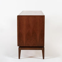 Mid Century Walnut Wood Credenza or Sideboard Cabinet