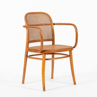 Vintage Bent Wood & Wicker Cafe Chairs by Josef Hoffman for Ligna