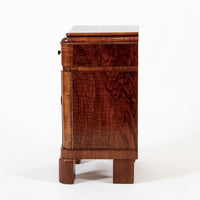 Antique Art Deco Small Wood Side Cabinet or Nightstand 1940s