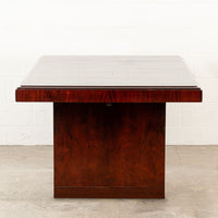 Antique Art Deco Wood Extendable Dining Table, Matching Credenza Available