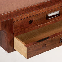 Large Mid Century Danish Modern Mahogany Wood Executive Desk