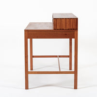 Exceptional Mid Century Danish Teak Writing Desk with Hutch