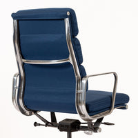 Herman Miller Eames Tall Navy Blue Fabric Desk Chair Soft Pad