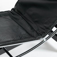 Cassina LC4 Black Leather Chaise Lounge Chair by Le Corbusier 1994