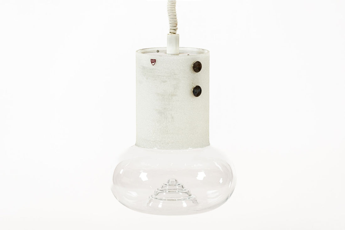 Mid Century Swedish Modern Glass Pendant Lamp by Orrefors
