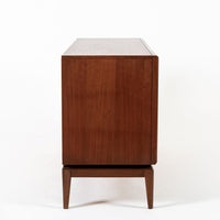 Mid Century Walnut Wood Credenza or Sideboard Cabinet