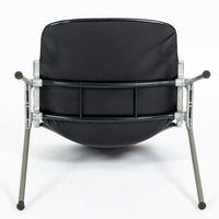 Six Mid Century Italian DSC 106 Leather Stacking Chairs by Giancarlo Piretti for Castelli, 1980s
