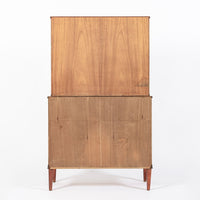 Mid Century Danish Modern Teak Storage Cabinet, Circa 1960, Two-Piece