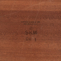 Large Mid Century Danish Modern Mahogany Wood Executive Desk