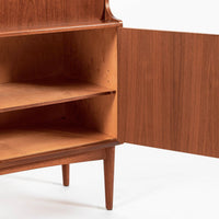 Mid-Century Danish Modern Teak Secretary Desk Cabinet 1960s