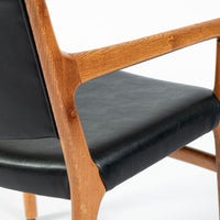 Hans J. Wegner JH507 Oak Dining Armchairs for Johannes Hansen (Attr.), Set of 6, Denmark, Circa 1965