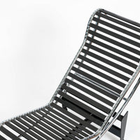 Cassina LC4 Black Leather Chaise Lounge Chair by Le Corbusier 1994