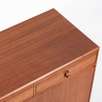 Large Mid Century Swedish Teak Wood Bookshelf Wall Unit by Bodafors