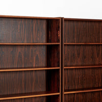 Pair of Mid Century Scandinavian Modern Tall Rosewood Bookcases