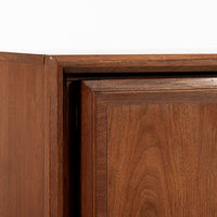 Mid Century Walnut Wood Credenza or Sideboard Cabinet