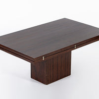 Antique French Art Deco Folding Wood Coffee Table by Francisque Chaleyssin (Attr) 1930s