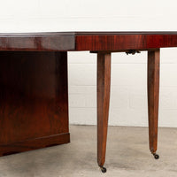 Antique Art Deco Wood Extendable Dining Table, Matching Credenza Available