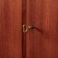 Mid Century Danish Modern Tall Two-Piece Teak Cabinet Hutch