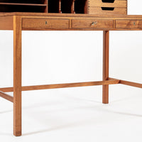 Exceptional Mid Century Danish Teak Writing Desk with Hutch