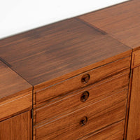 Mid-Century Modern Swedish Rosewood Wall Unit Bookcase by Bertil Fridhagen for Bodafors, 1960s