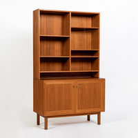 Pair Mid-Century Swedish Modern Teak Bookcase Cabinets, 1960s