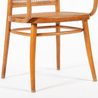 Vintage Bent Wood & Wicker Cafe Chairs by Josef Hoffman for Ligna