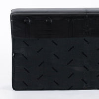 Authentic Cassina LC2 Black Leather Two-Seat Sofa by Le Corbusier 1994