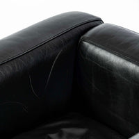 Pair of Cassina LC2 Black Leather Petit Lounge Chairs by Le Corbusier