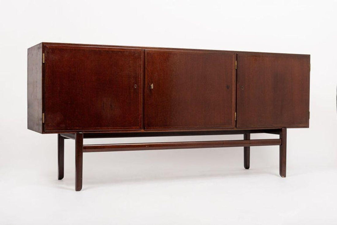 Mid Century Wood Sideboard Cabinet or Credenza by Ole Wanscher