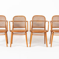 Vintage Bent Wood & Wicker Cafe Chairs by Josef Hoffman for Ligna