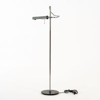 Vintage Mid Century Italian Silver Chrome Floor Lamp by Arteluce (attr)