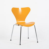 Yellow Danish Modern Dining Chair Series 7 by Arne Jacobsen for Fritz Hansen