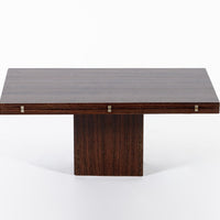 Antique French Art Deco Folding Wood Coffee Table by Francisque Chaleyssin (Attr) 1930s