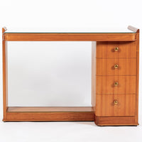 Antique French Art Deco Dominique Lemonwood Desk 1930s