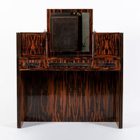 Antique French Art Deco Macassar Ebony Vanity Cabinet by Georges Champion (attr)