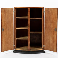 Antique Art Deco Small Burlwood Drinking Cabinet, 1930s