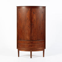 Mid-Century Danish Modern Teak Corner Bar or Storage Cabinet 1960s Selling AS-IS