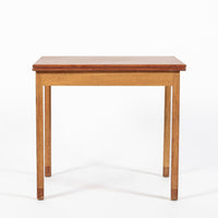 Mid-Century Danish Small Wood Extendable Dining or Game Table by SKM